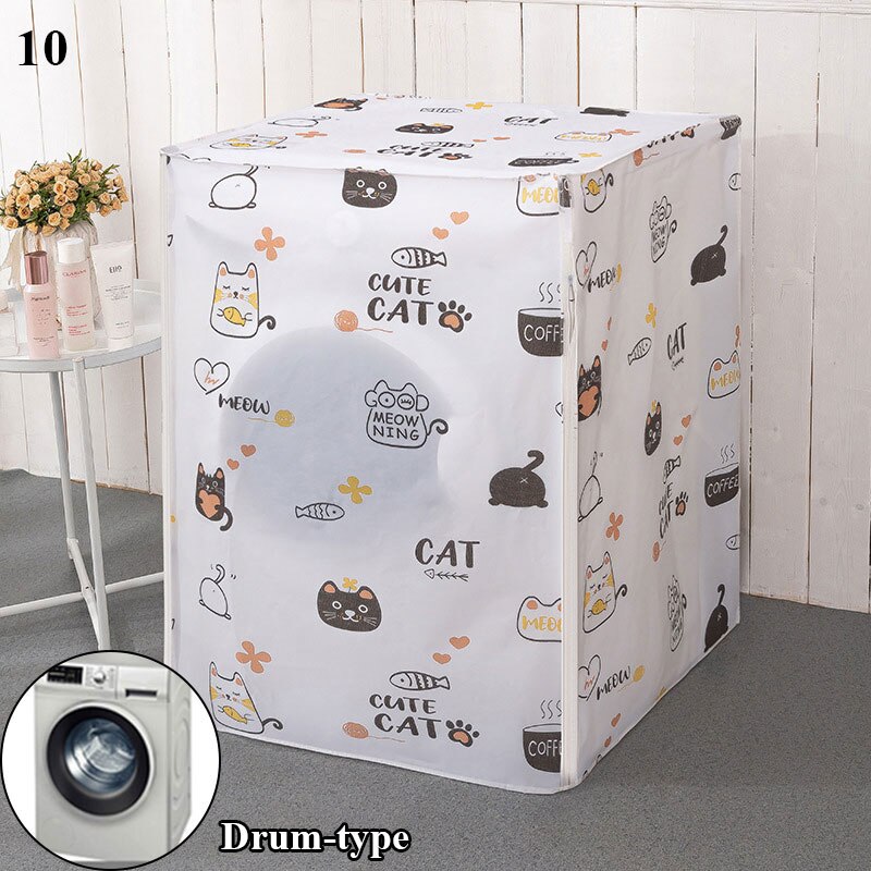 Housse de Protection pour Machine à laver, imprimé géométrique, Protection contre la poussière, étui étanche pour Machine à laver/chargement frontal: 10