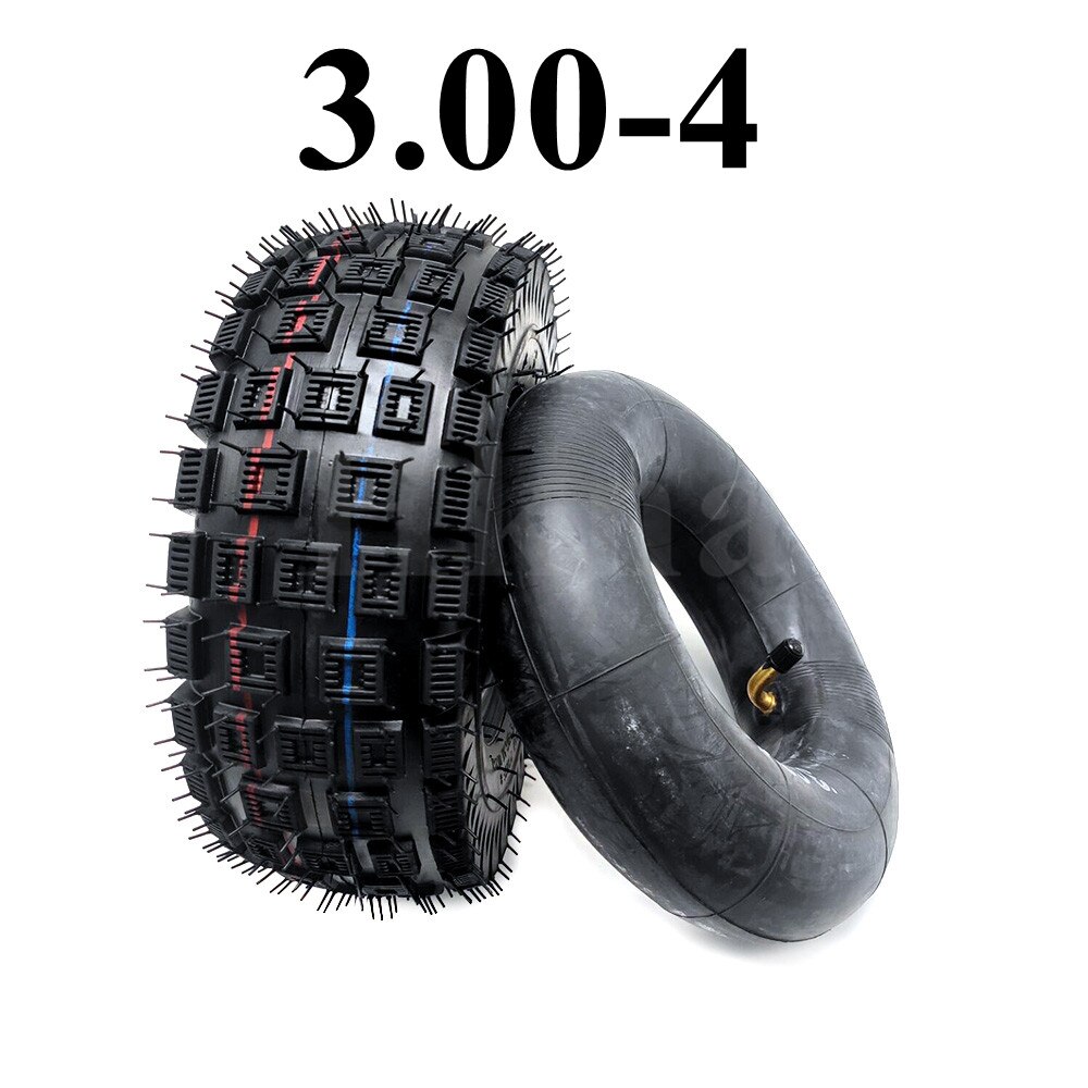 Neumático de 4 ruedas con llanta de cubo de aleación 3,00, neumático exterior de tubo interior para patinete eléctrico, carro, piezas de camión de almacén, 3,00: inner outer tyre