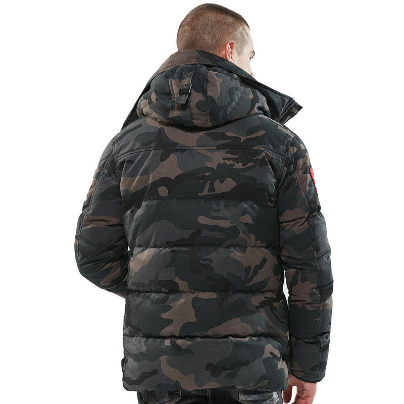 Parka herr vinterjackor bomull chaquetas hombre camo överrock herr casual kamouflage herrjackor och kappor