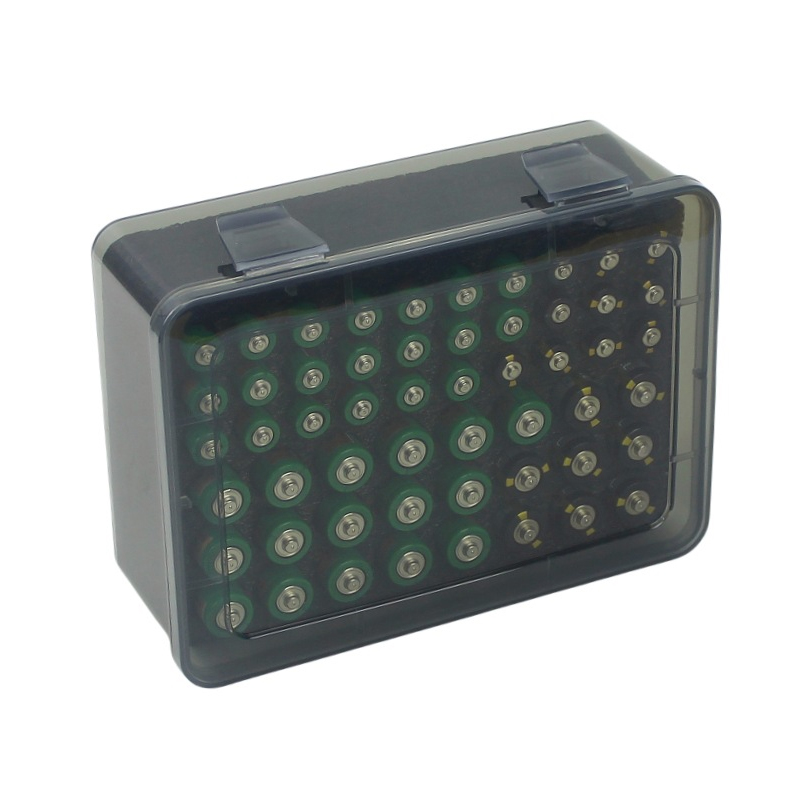 Le support organisateur de stockage de piles peut contenir 54 piles AA AAA, boîtier de batterie, conteneur de garage, distributeur d'organisation de tiroir à domicile