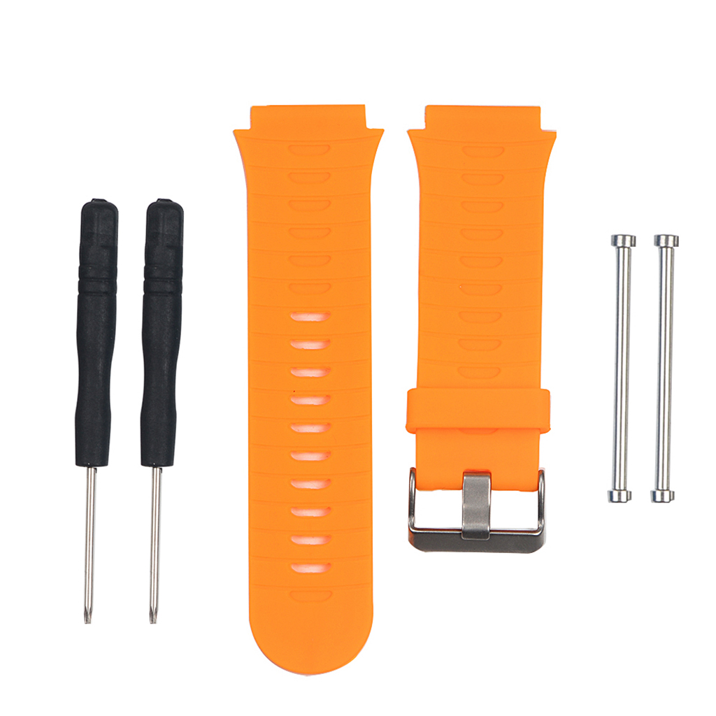 Colorful Silicone Wrist Strap Band for Garmin Forerunner 920XT Strap with Original Srews+Utility Knife Smart Watch Wristband: Orange
