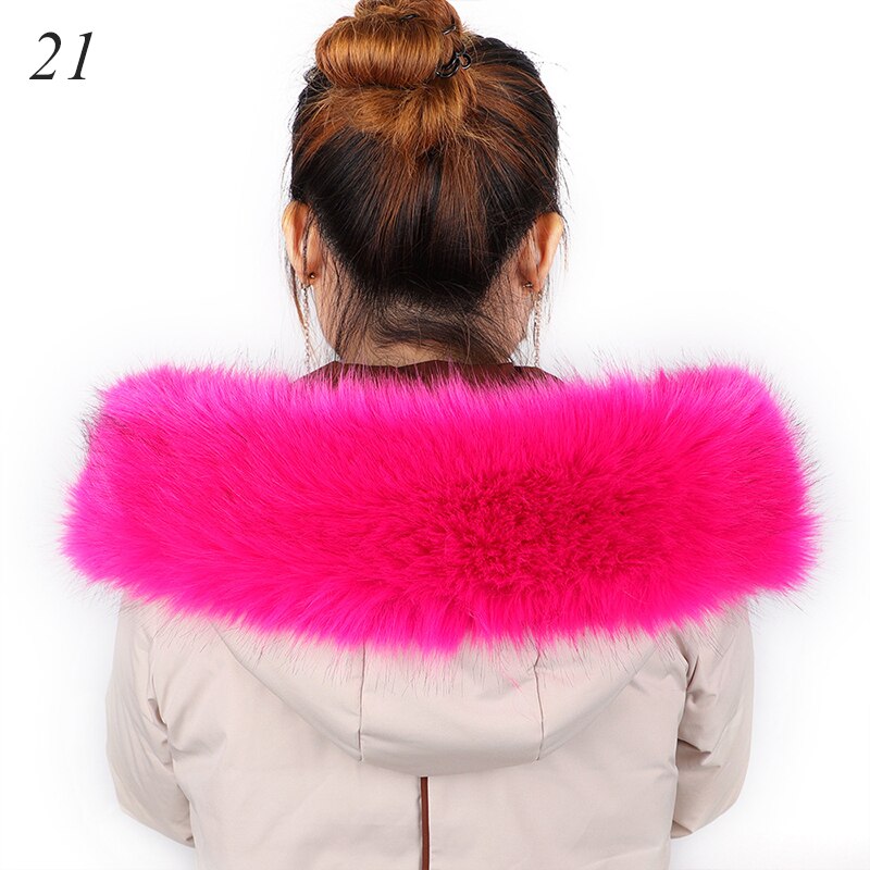 Faux Rabbit Fur Collar Luxury Warm Fur Fabric Multicolor Furry Diy Sewing Trimming Parkas Coats Jackets For Garment Hat Edge Fur: 21