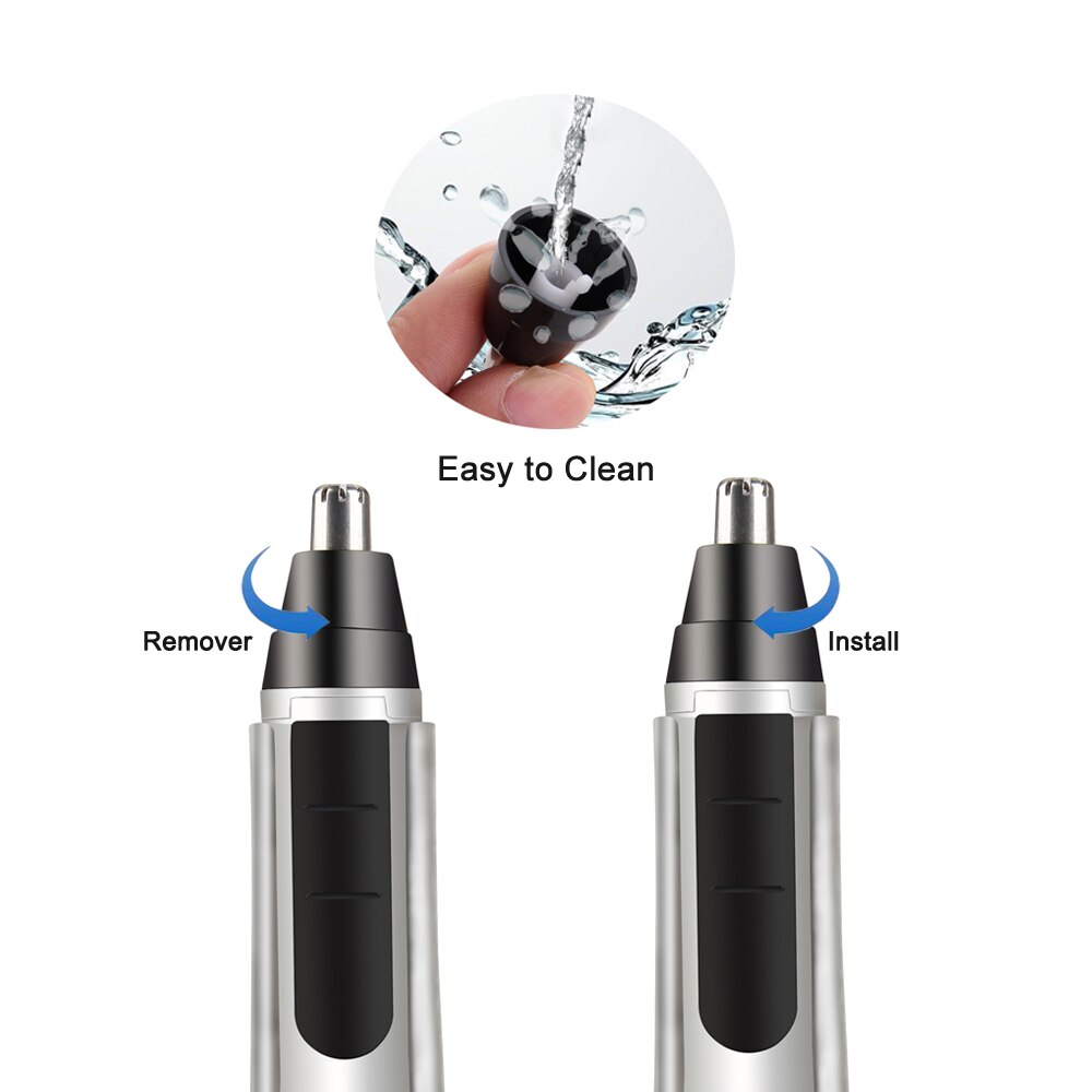 Tongtletech næse øretrimmer til mænd dt -202 personlig pleje barberværktøj batteri rustfrit stål bladfri skib