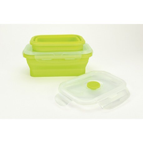 Set de 8 recipientes de silicona plegables Jocca. Fiambrera. Tuppers de comida. Contenedor almuerzo. tapers para alimentos.