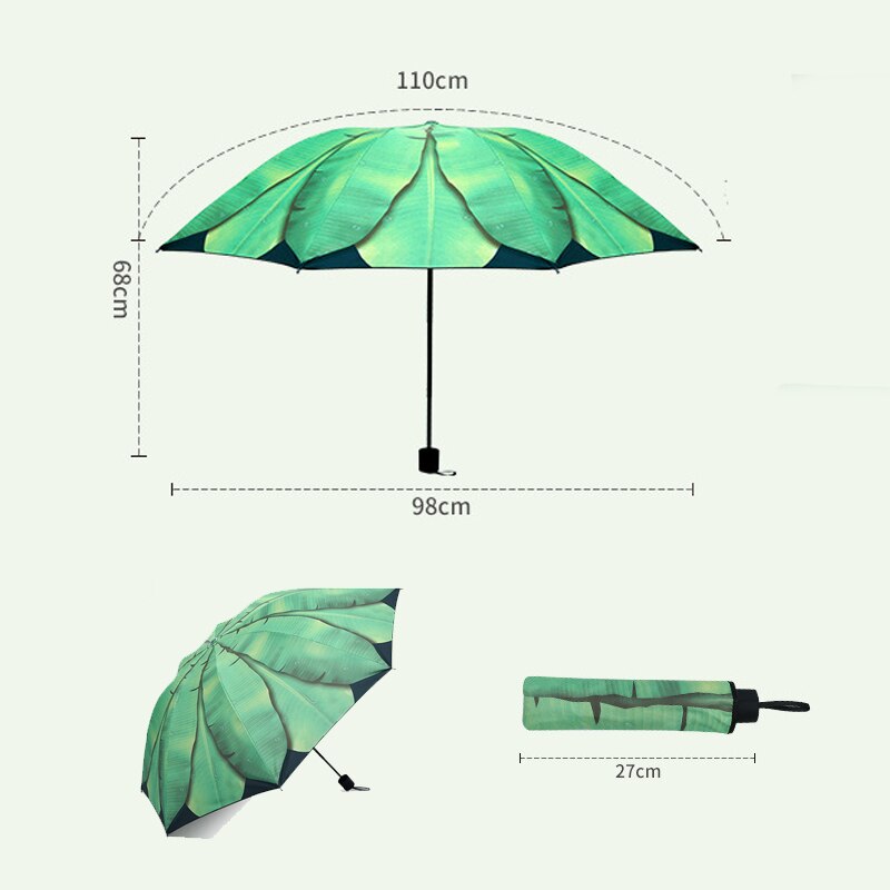 Opvouwbare paraplu Regen Paraplu Voor Vrouwen Wind Slip Drie Opvouwbare paraplu vrouwelijke paraplu bescherming buiten parasol
