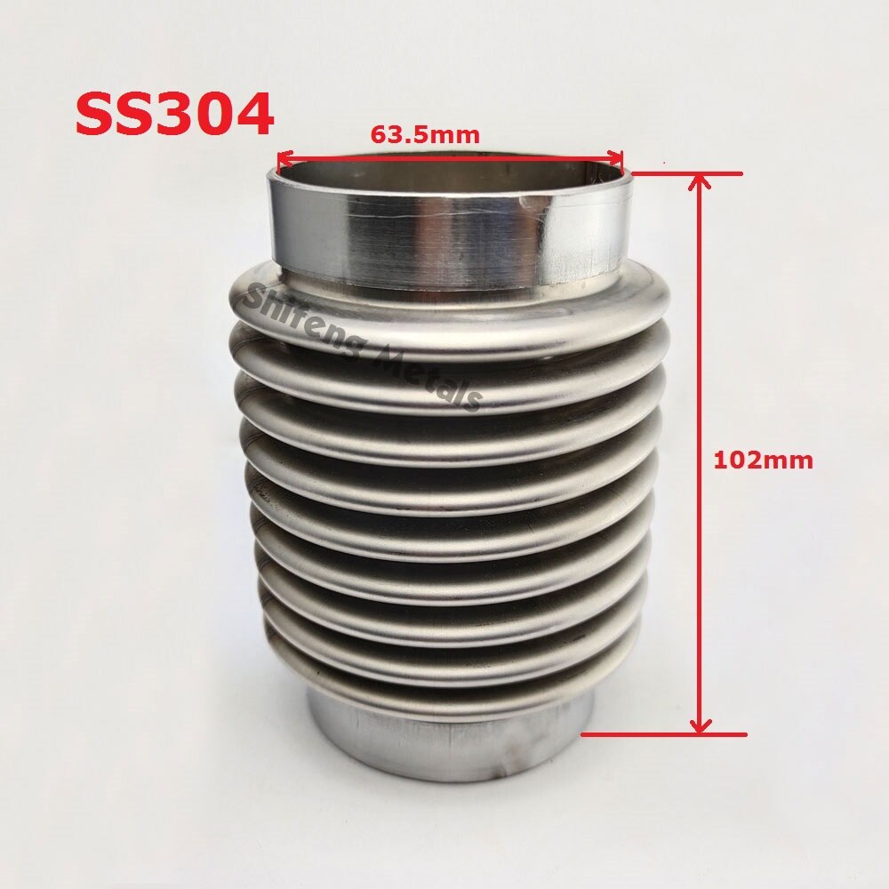 Double layer EXhaust Flex Pipe Bellow Flexible Joint Coupler 102mm In Length auto accessories: 63x102mm