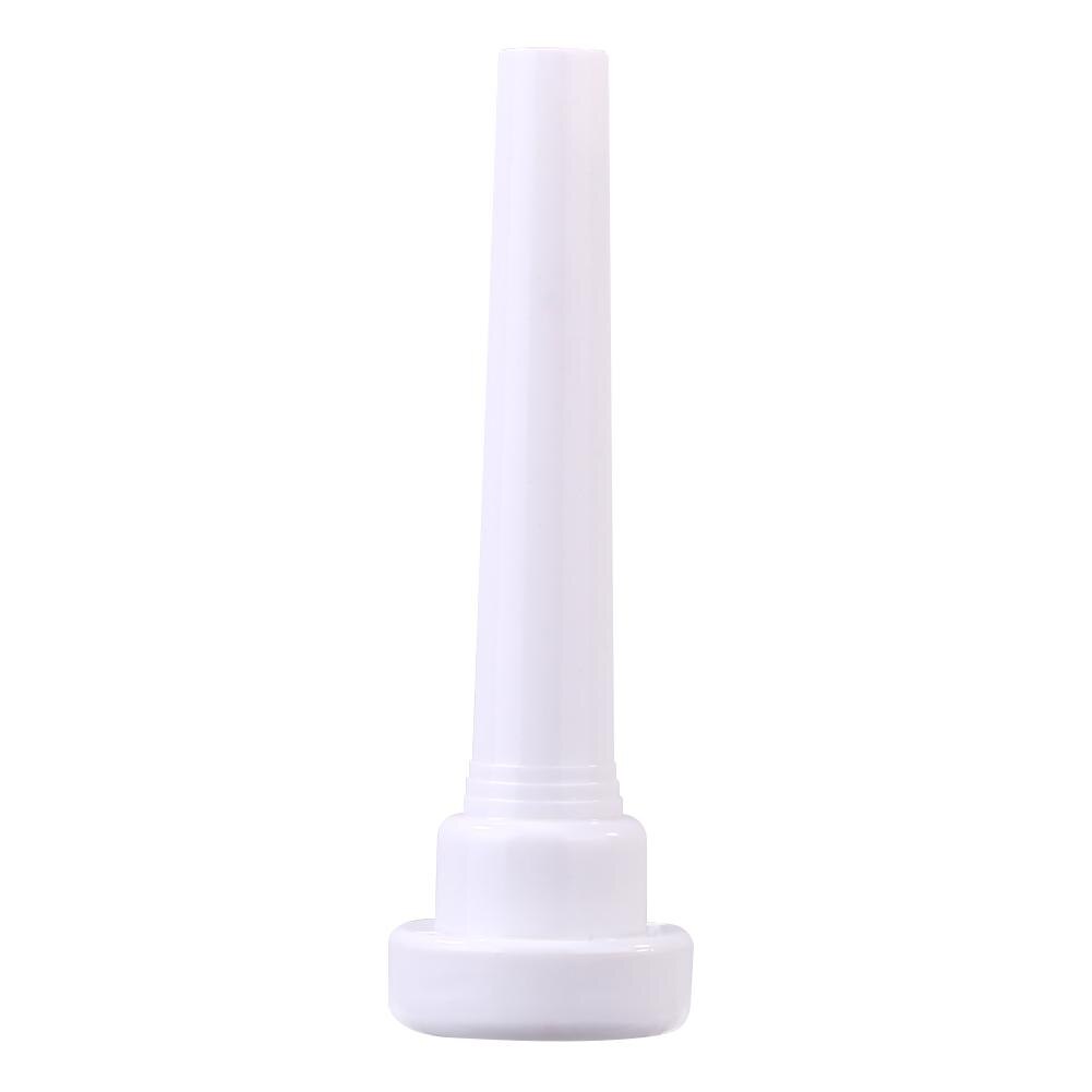 Boquilla de trompeta plástica 3C para principiantes, accesorios de trompeta Musical, partes y accesorios de instrumentos de latón amarillo blanco: 1