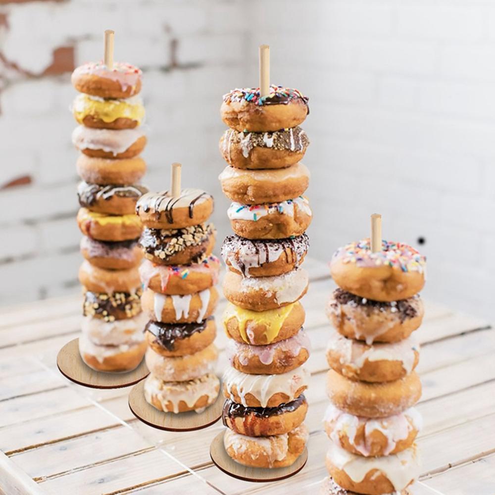 Munk vägg håller godis söt vagn munk födelsedagsfest tillbehör bröllop rustik inredning trä bröllop bord dekor baby shower