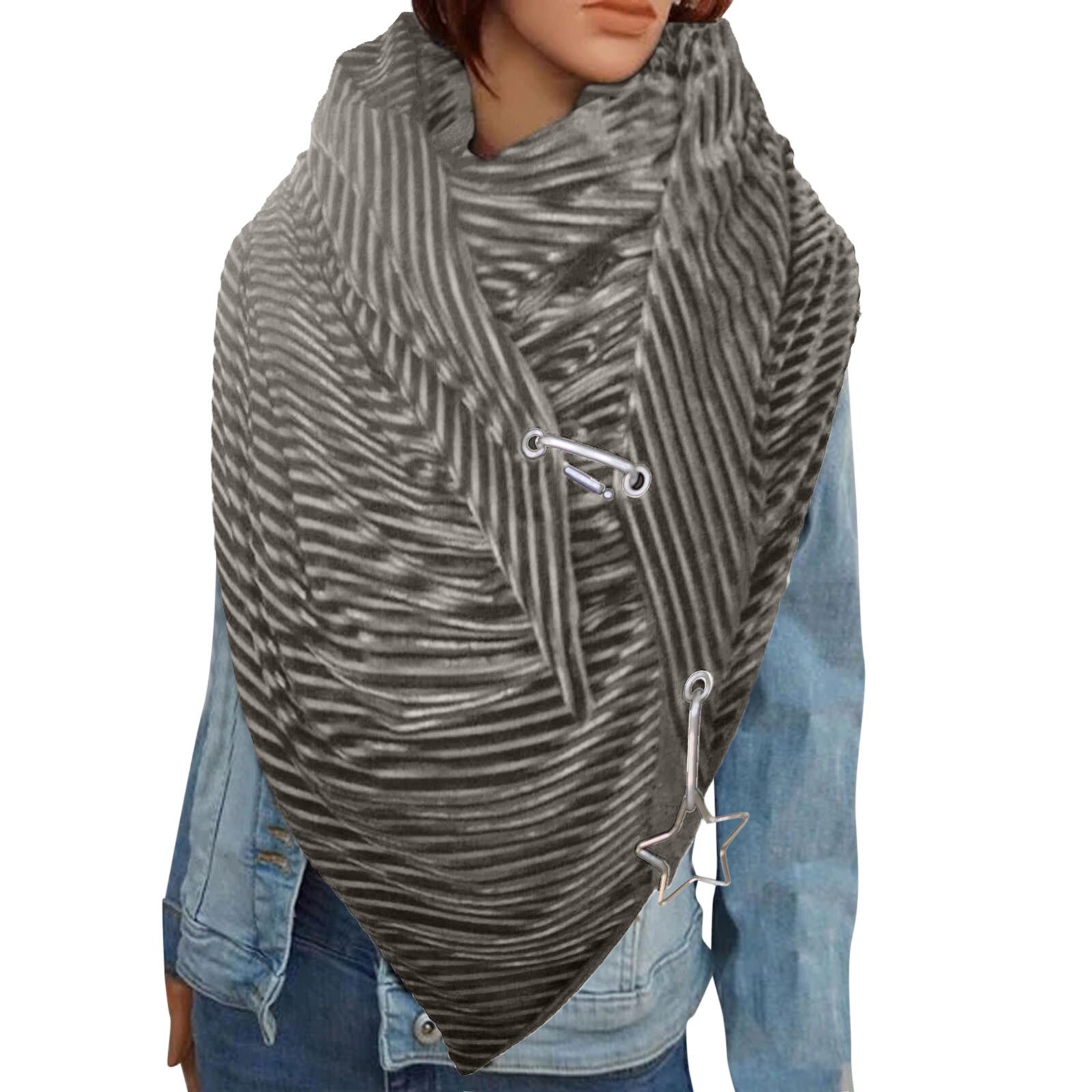 Unisex Bandana Head Scarf For Women Solid Satin Hair Scarfs Retro Female Neck Scarves Multi-purpose Shawl Scarf: Gray 