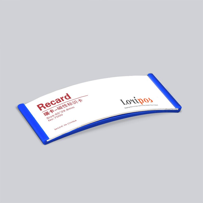 Plastic Colorful Reusable Pin Employee Name Badges Holder 65*30mm: blue