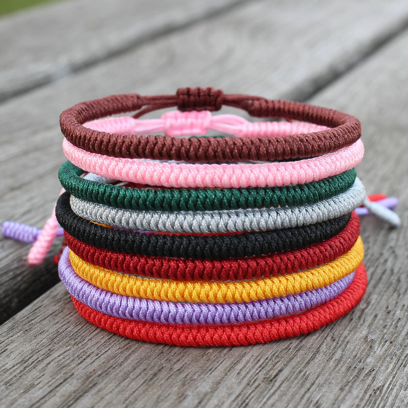 Braccialetto intrecciato buddista tibetano caldo nodi di filo corda rossa intrecciata amante fortunato uomo donna bracciali braccialetti gioielli di fascino di preghiera  36