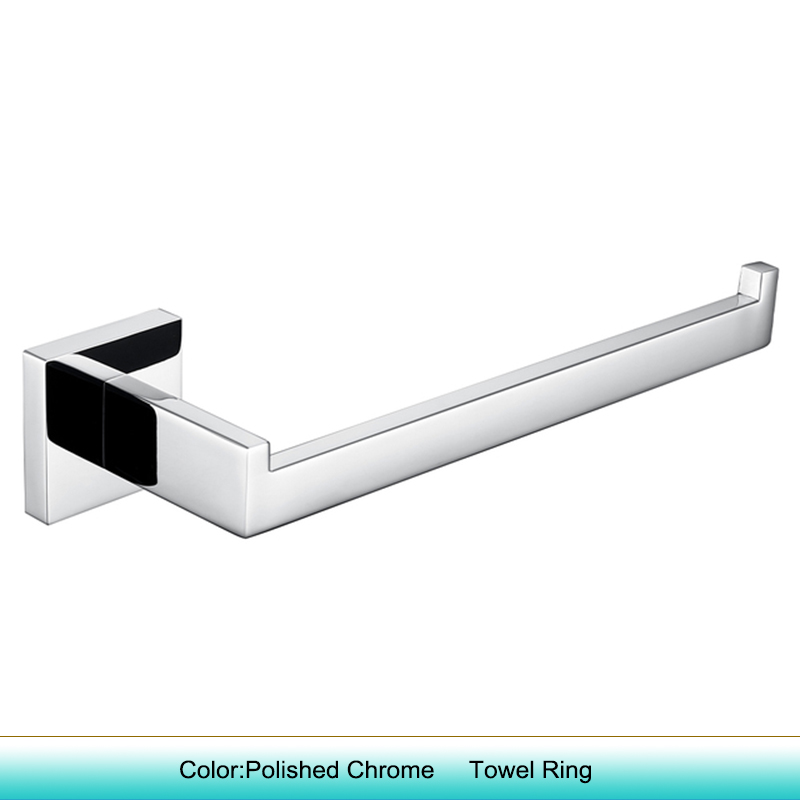 Accesorios de WC cromados pulidos, soporte de papel higiénico, gancho de pared, toallero, colgador de batas, juego de accesorios de baño de acero inoxidable: YELLOW