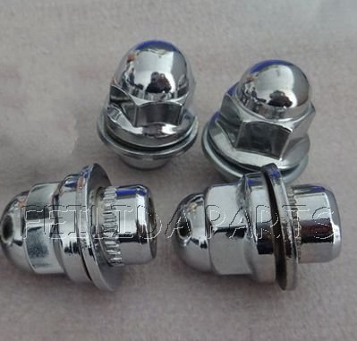 Hjulmuttrar set  of 4 passar mitsubishi, dodge, chrysler