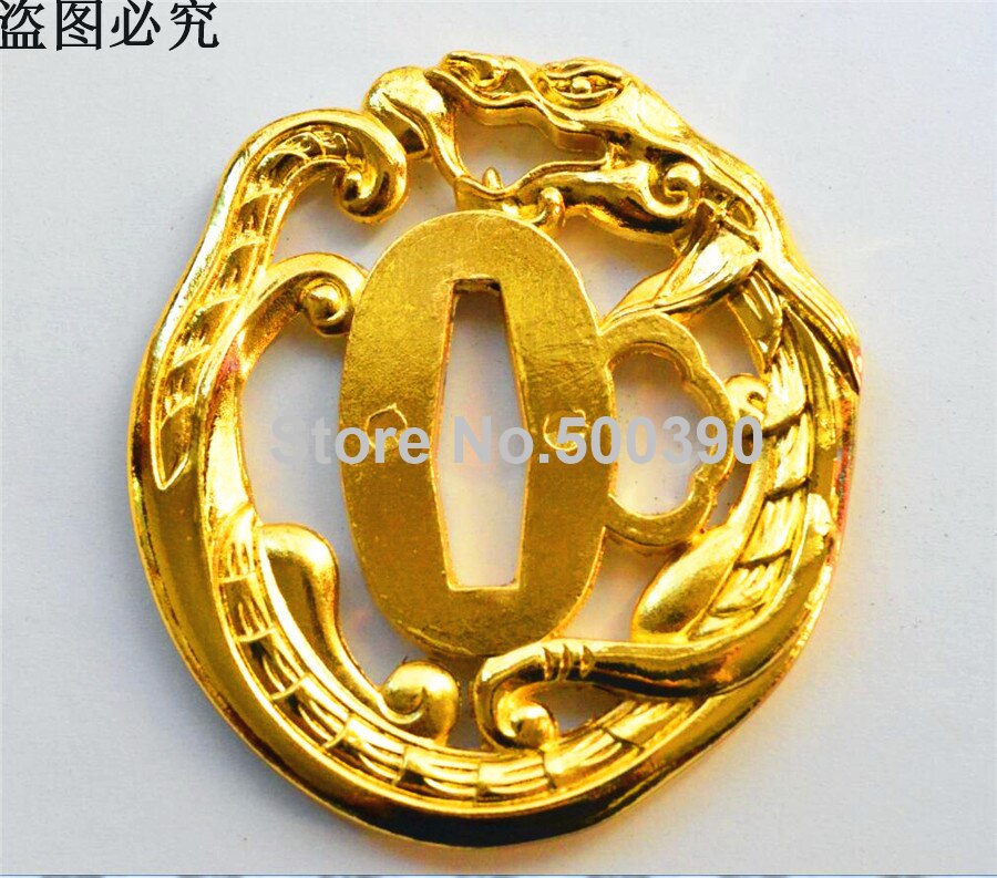 Beautiful Alloy Dragon Tsuba Guard For Japanese Samurai Katana Sword Wakizashi Sword