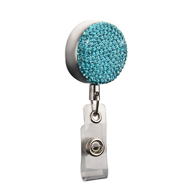 Rhinestone Retractable Holder Keychain Nurse ID Card Clip Hospital Badge Holder Work Badges Accessories Officer Daily Use: 9