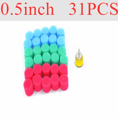 Mini rotary polisher Car Detailing Polishing Tool Kit set Flexible Car Shaft For detailing polish M14 thread polishing pad: 31PCS