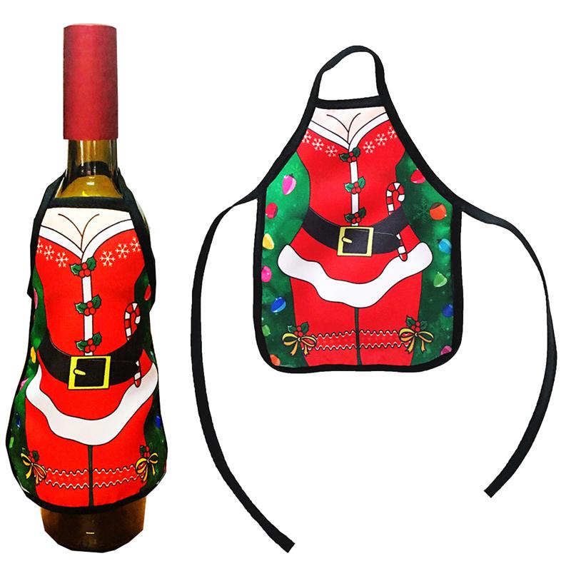 1 st Resuable Kerstman Kerst Xmas Eve Wijnfles Protector Cover voor KTV Decoratie Kerst Storaging Wijn