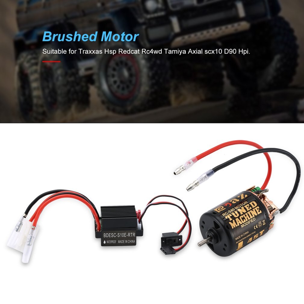 RC 540 35T 45T 55T Brushed Motor With 320 Speed Controller Waterproof ESC for Traxxas for Hsp for Redcat for Tamiya