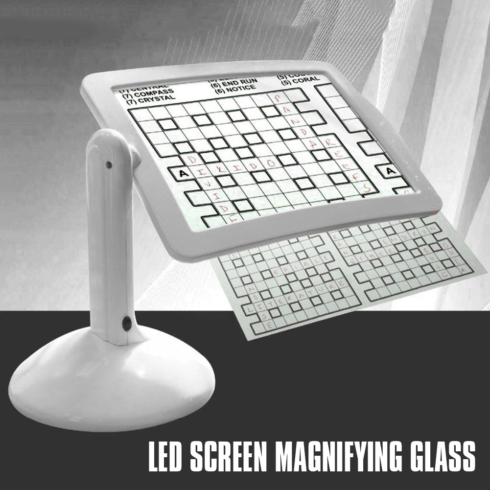 Brighter LED Screen Page Magnifier Reading Viewer Hands-Free LED Adjustable Magnifying Glass Brighter Reading Tools