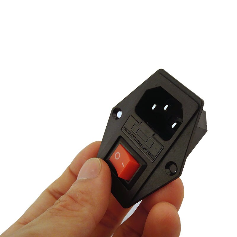 With 10A fuse Power Switch AC Power Socket 10A 250V Connector Plug AC01ACW