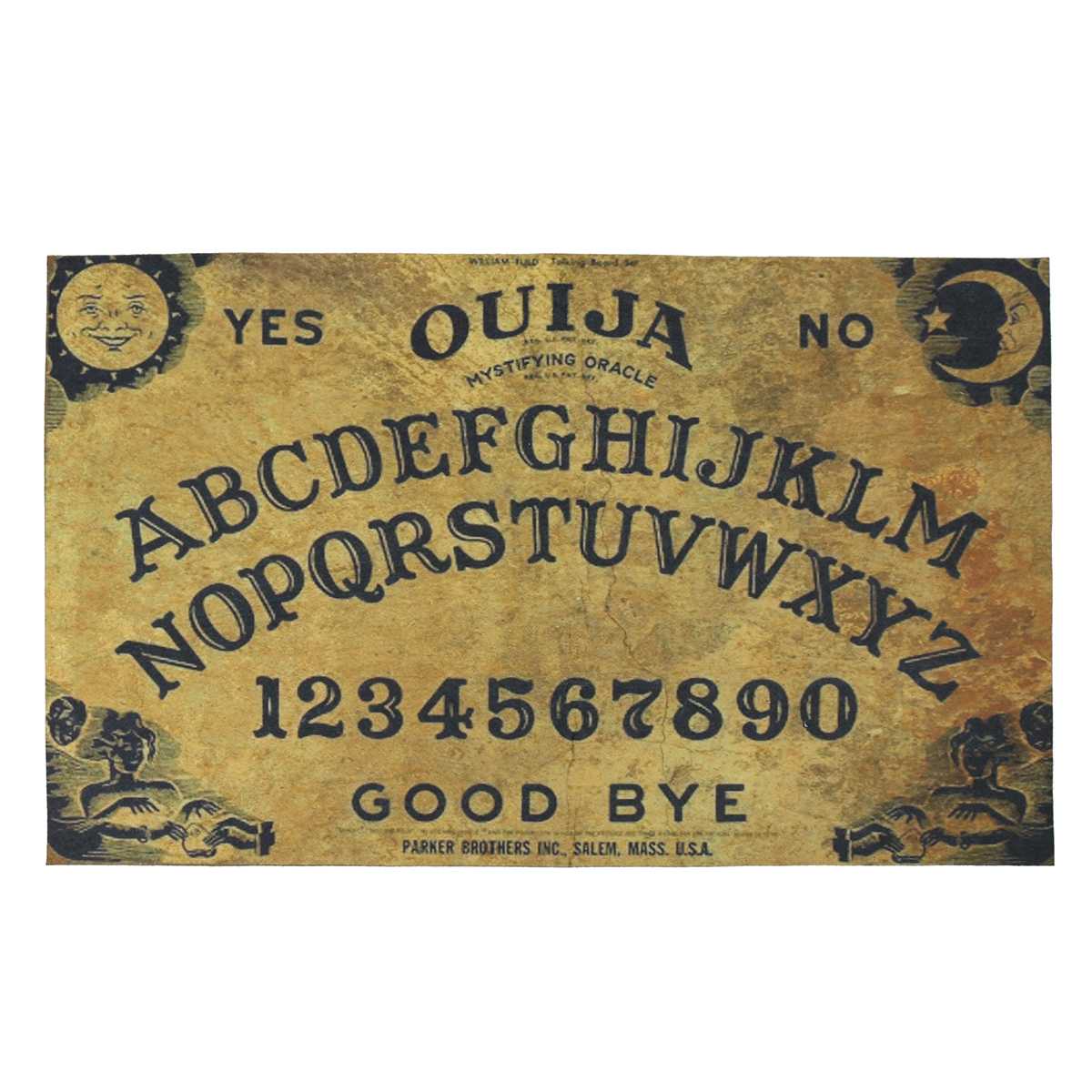 75 x 45cm ouija bord polyesterfiber dørmatte kunstmønster trykt teppe gulv hall soverom kjølig pute antiskli teppe