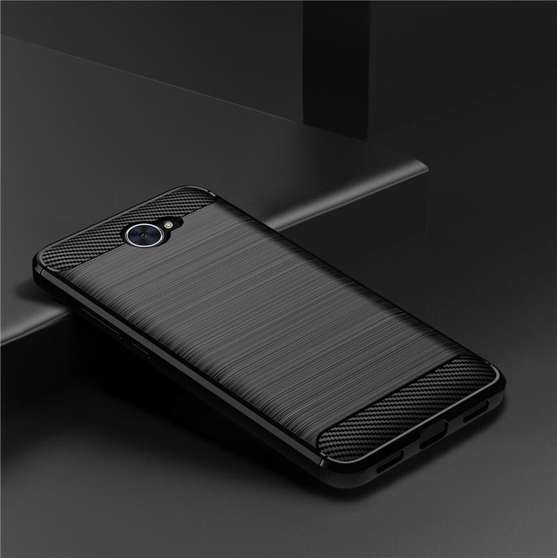 Voor Huawei Y7 Case Huawei Y7 Case Silicone Back Cover Telefoon Case Voor Huawei Y7 TRT-LX1 TRT-LX2 TRT-LX3 Y 7 Soft Case: Black