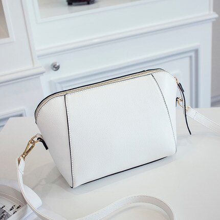 Suoai Zomer Stijl Vrouwen Shell Tassen Mode Pu Vrouwelijke Schoudertas Meisjes Party Messenger Bags: White