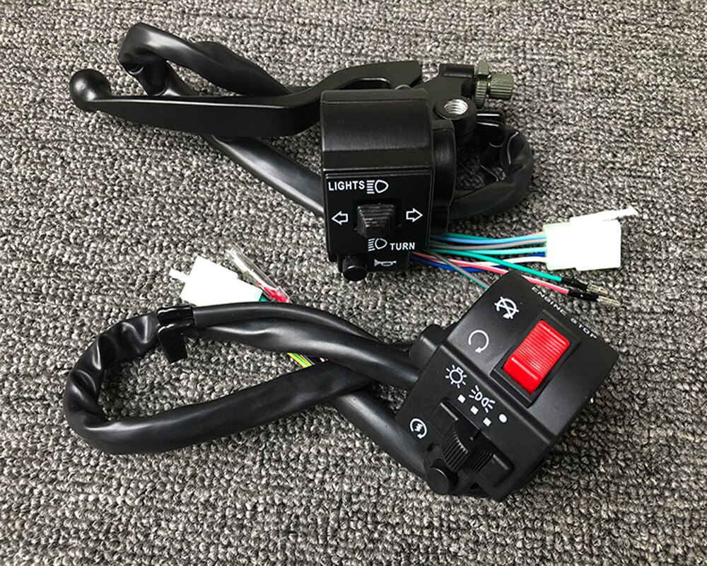 E0054 Motorcycle GS 125 Handlebar Switch Assy Assembly Left Right For Suzuki GS125 GN125 GS GN 125 Clutch Lever Bake Switches