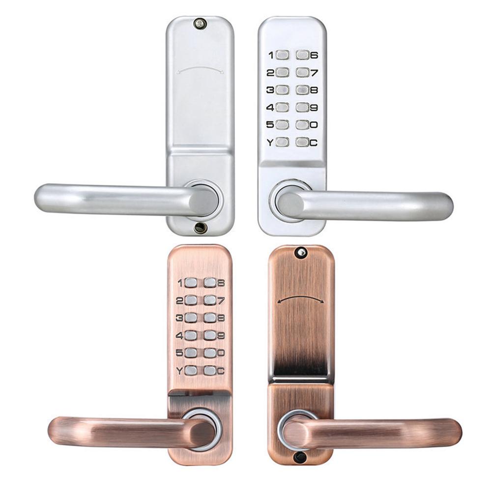 Mechanical Digital Push Button Door Lock Keyless Combination Code Lock 1 x Door Lock Front Panel 1 x 60mm Latch Manual Door Lock