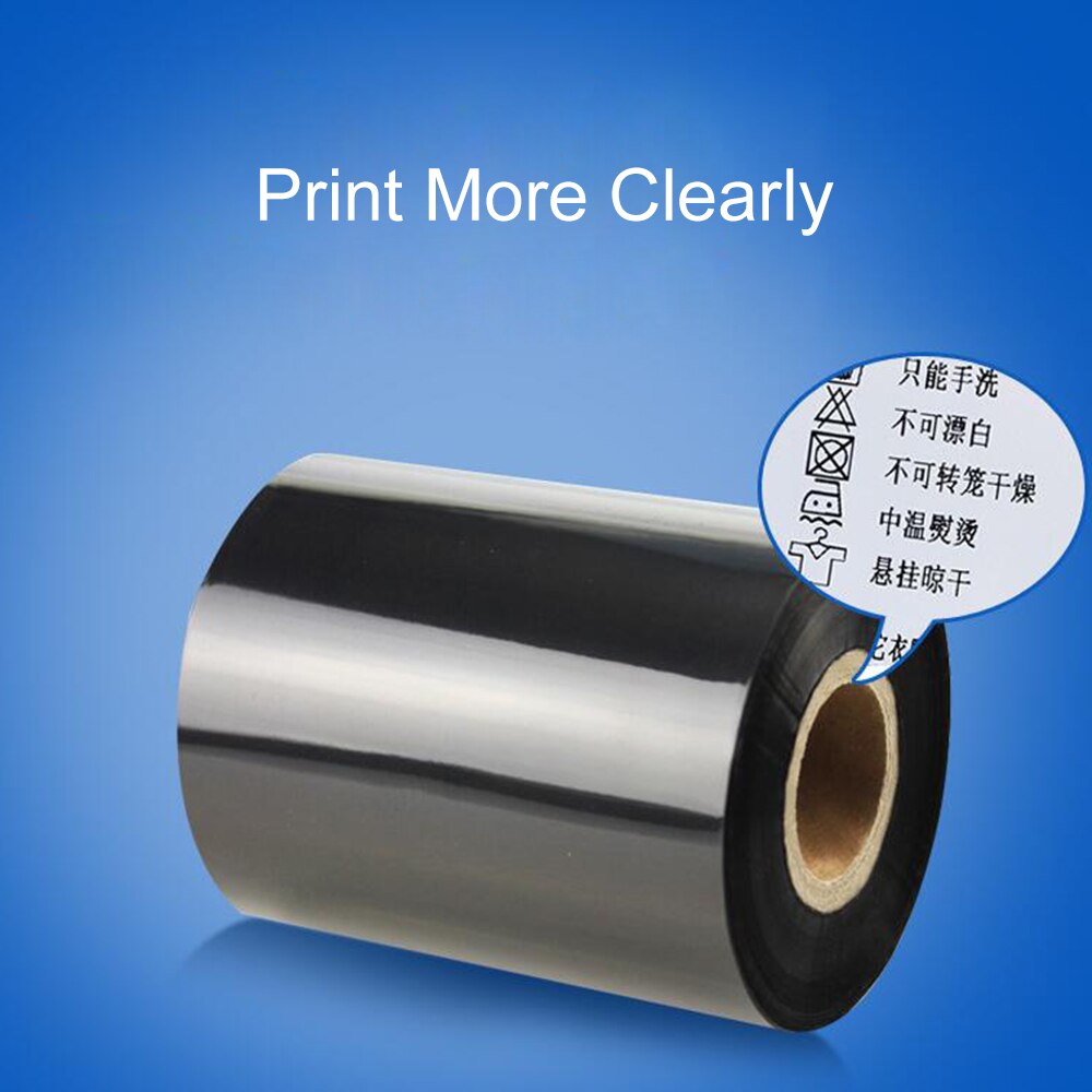 1 Roll Thermal Transfer Wax Ribbon Width 40-110mm * 300m Barcode Printing Ribbon for Printer