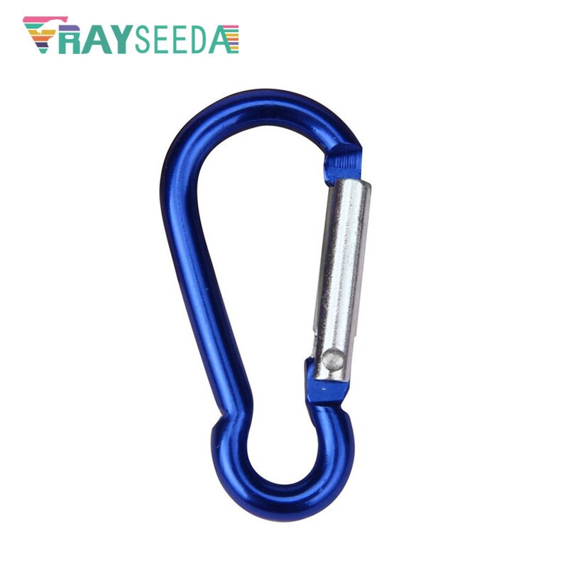 Rayseeda 5 stuks/partij multicolor klimkarabijnhaken mini kalebasvormig 5#  aluminiumlegering camping sleutelhanger hanggesp tashaak