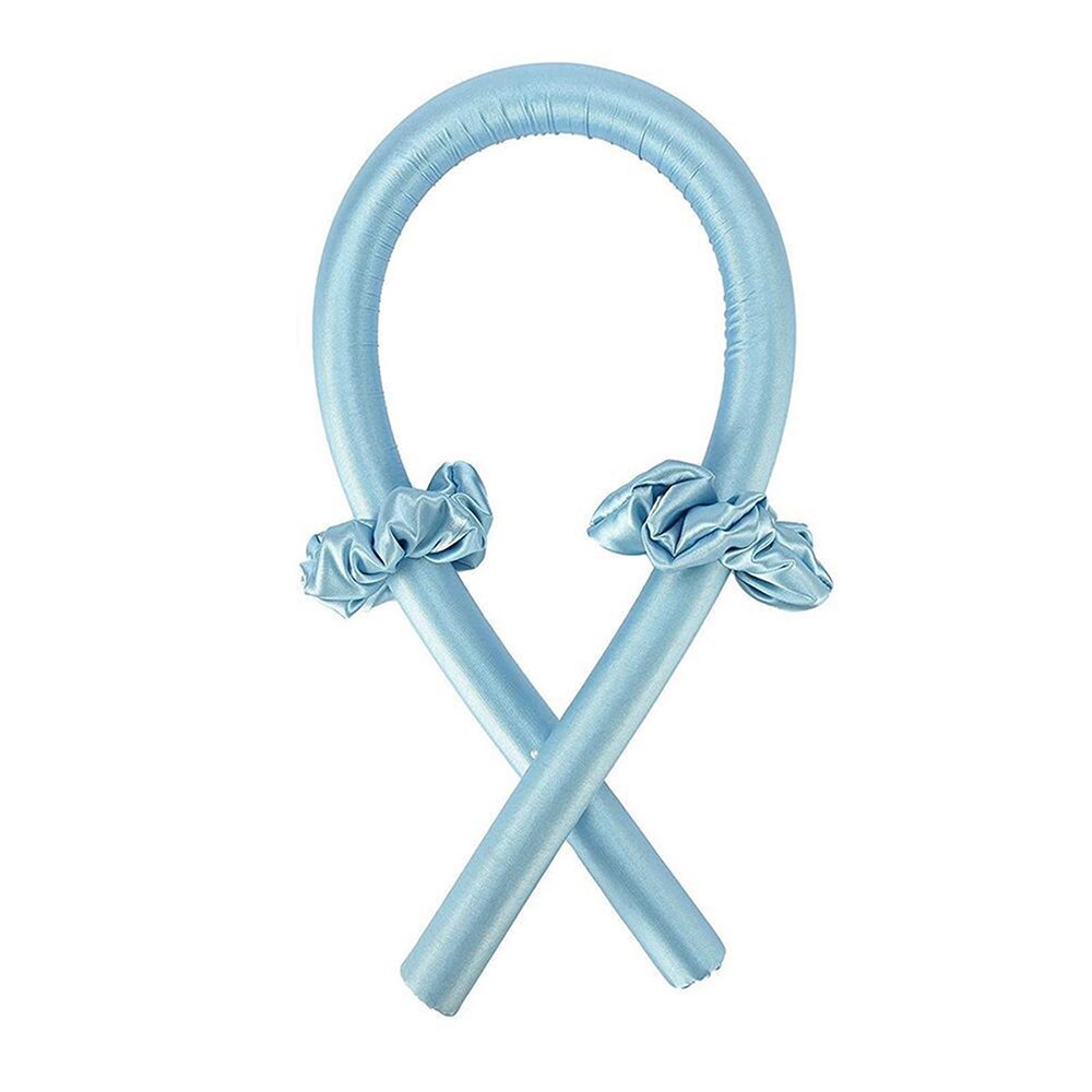 Heatless Curls Overnight Hair Rollers Soft Hair Curlers Sleeping Curling Rod Headband Ribbon Waves Hair Curler Without Heat: blue