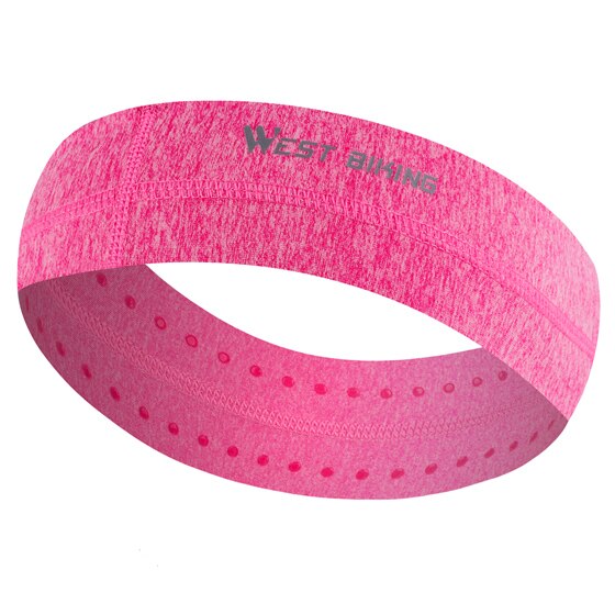 WEST BIKING-Banda Elástica Antideslizante y Transpirable para el Pelo, Cinta Deportiva, Baloncesto, Fitness, Vóleibol, Yoga, para Mujer y Hombre: Pink