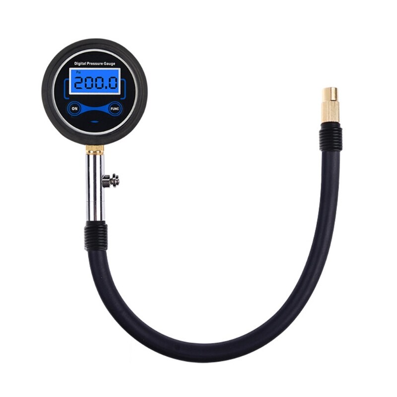 Digital High-Precision Tire Pressure Gauge 200 Psi Tire Pressure Gauge Tool: Black