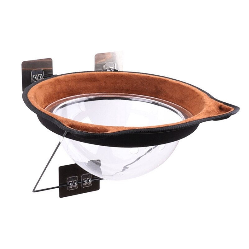 Cat Hammock Bed Window Pod Lounger Self-Adhesive Warm Bed For Pet Cat Rest House Soft Cat Bed Comfortable Ferret Cage: C