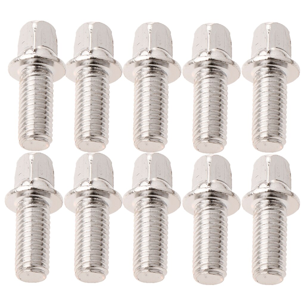 Pack von 10 Metall Quadratische bilden Kopf Trommel Bausatz Pedal Hammer Hammer Montage Schrauben Silber DIY
