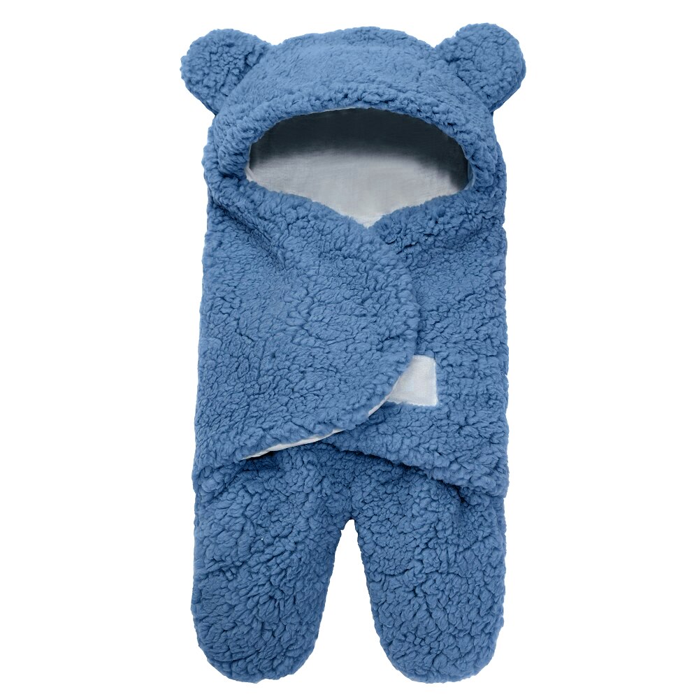 Pasgeboren Slapen Wrap Inbakeren Kindje Katoenen Pluche Jongens Meisjes Leuke Deken Slaapzak Slaap Zak (0-6 maand): BM0007 / 3M