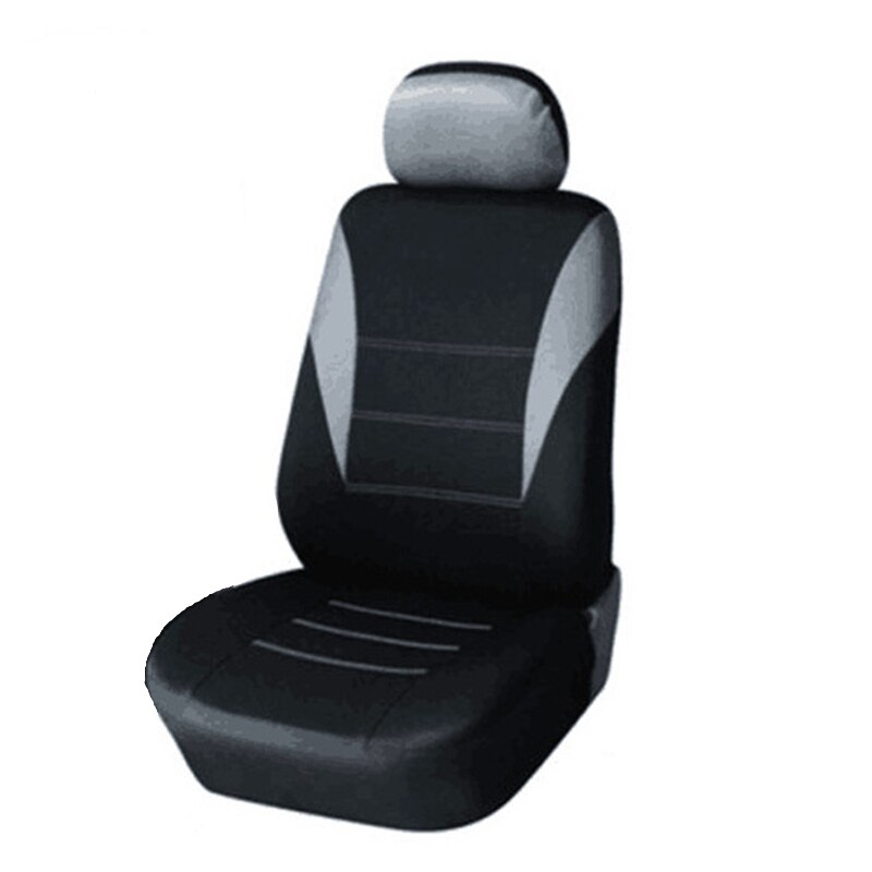 Ensemble universel d'housses de siège de voiture, pour la plupart des voitures, protection pour siège de voiture, avec des détails de piste: 1 seat gray black