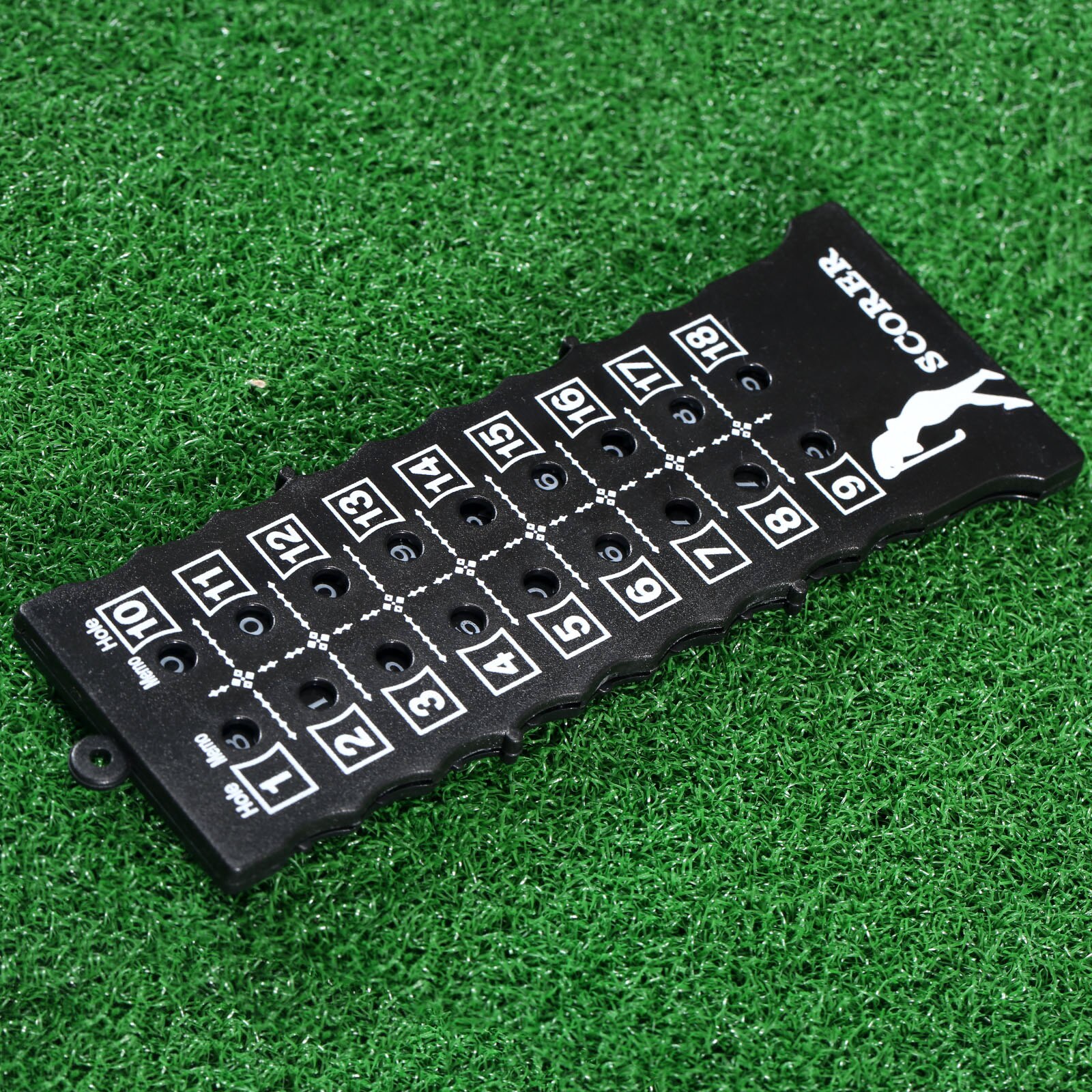 Plastic 18 Holes Golf Stroke Putt Score Card Counter Golf Score Indicator met Sleutelhanger Milieu Golf Score Counter Black