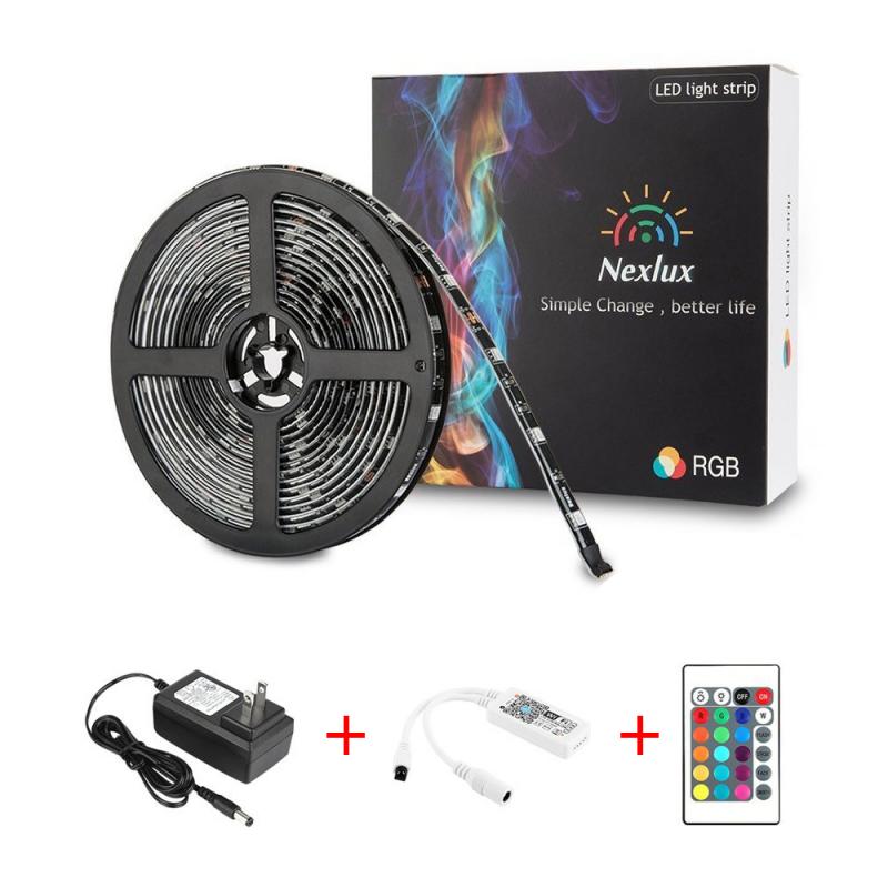 XUNATA 5m LED Streifen SMD 5054 – Selbstklebend, Flexibel, 120 LEDs/m, 12V, Natürliches Weiß