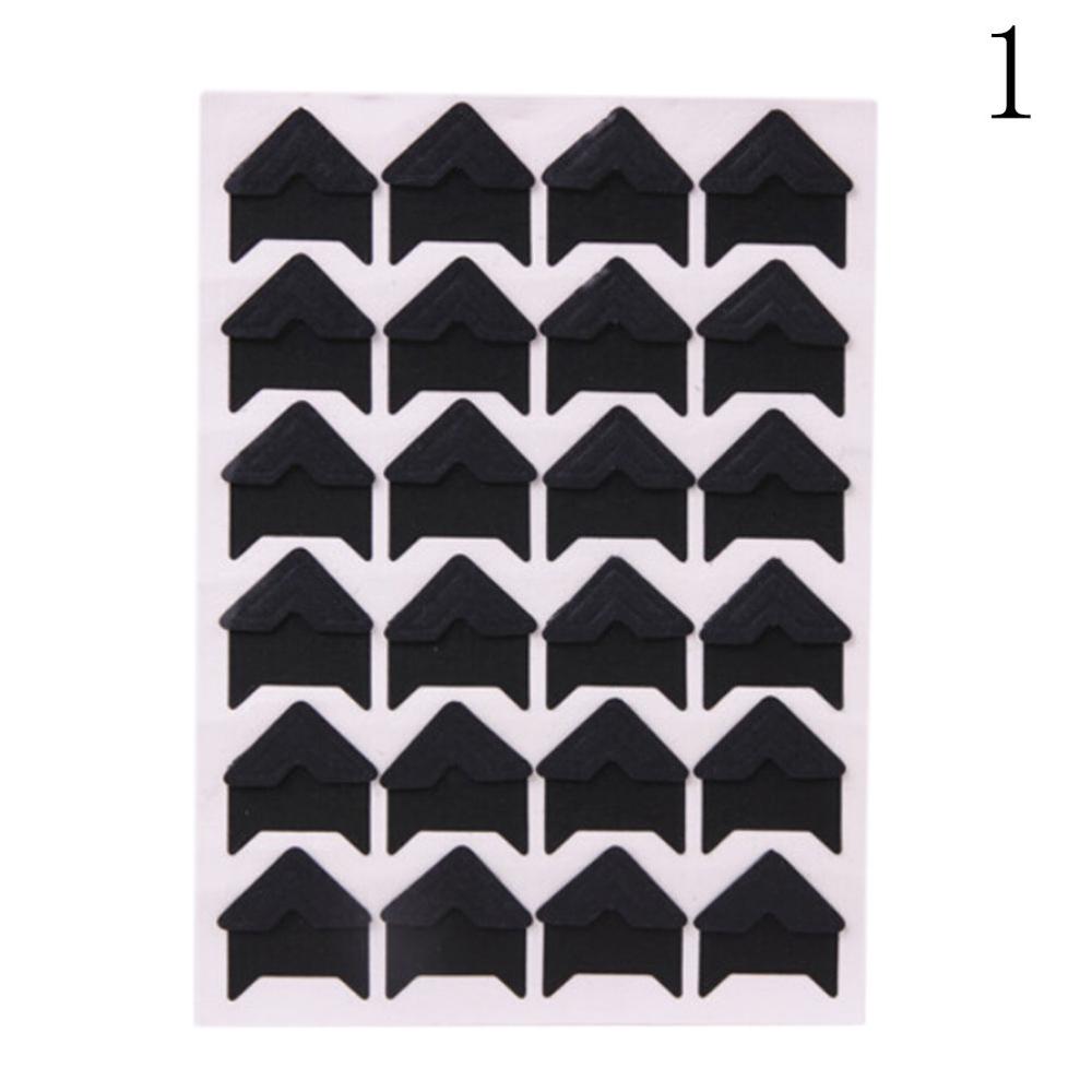 24 pcs/1 Sheet Photo Corner Stickers DIY Vintage Corner kraft Paper Stickers for Photo Albums Frame Decoration Scrapbooking: Black
