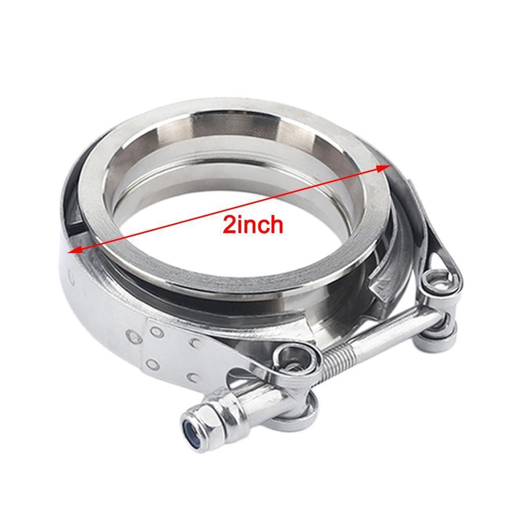 2.5 Inch V Band Clamp Flange Kit V-Band V 2.5Inch Exhaust Flange Clamp Pipe Clamp Hose C2T6
