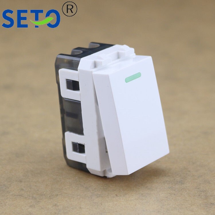 SeTo 128 Type 10A 250V Button Switch Panel Wall Plate Socket Keystone Faceplate