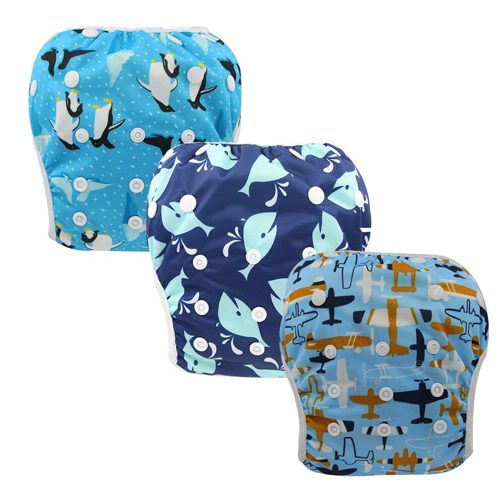 Ohbabyka – couche de bain réutilisable pour bébé et tout-petit, couche-culotte ajustable, taille unique, , de réception pour bébé, 3 paquets, nouveauté été: 666970