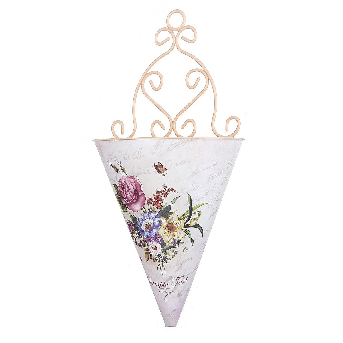 Europese Stijl Muur Opknoping Bloempot Planter Bloempotten Beugel Houder Ijzer Stand Woondecoratie: Rose