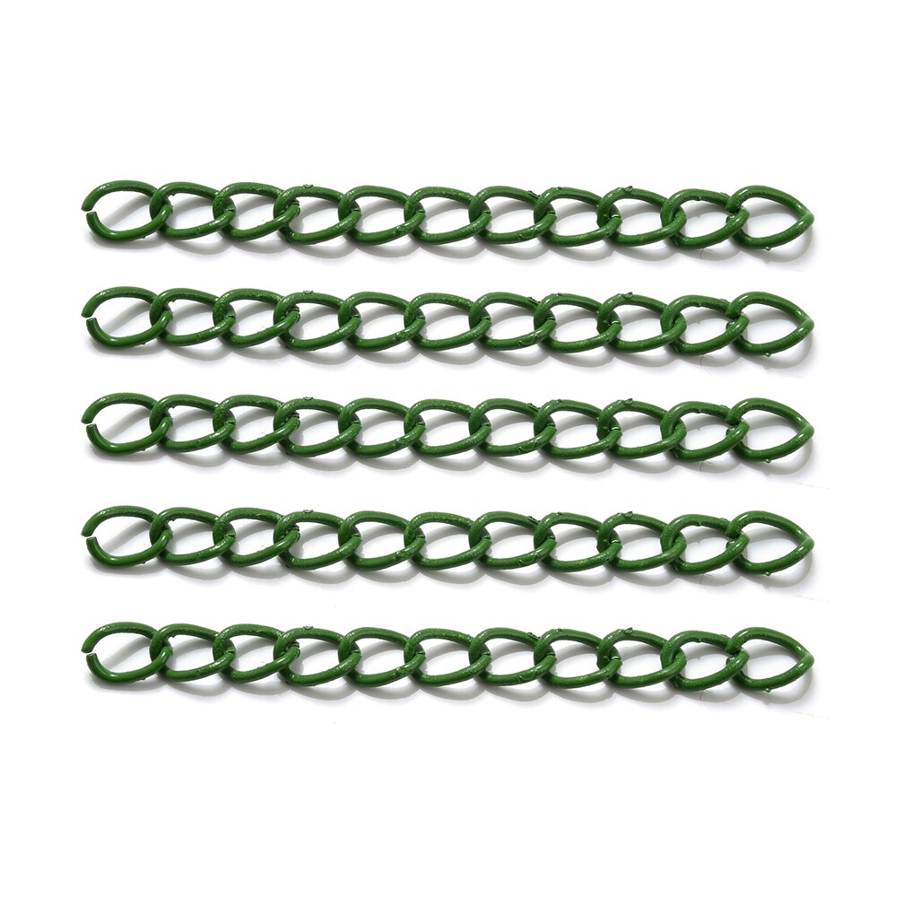 50 sztuk/partia łańcuchy przedłużające ze stali nierdzewnej Multicolor naszyjnik bransoletka łańcuch dla DIY ocena biżuteria dokonywanie dostaw 50MM: army green