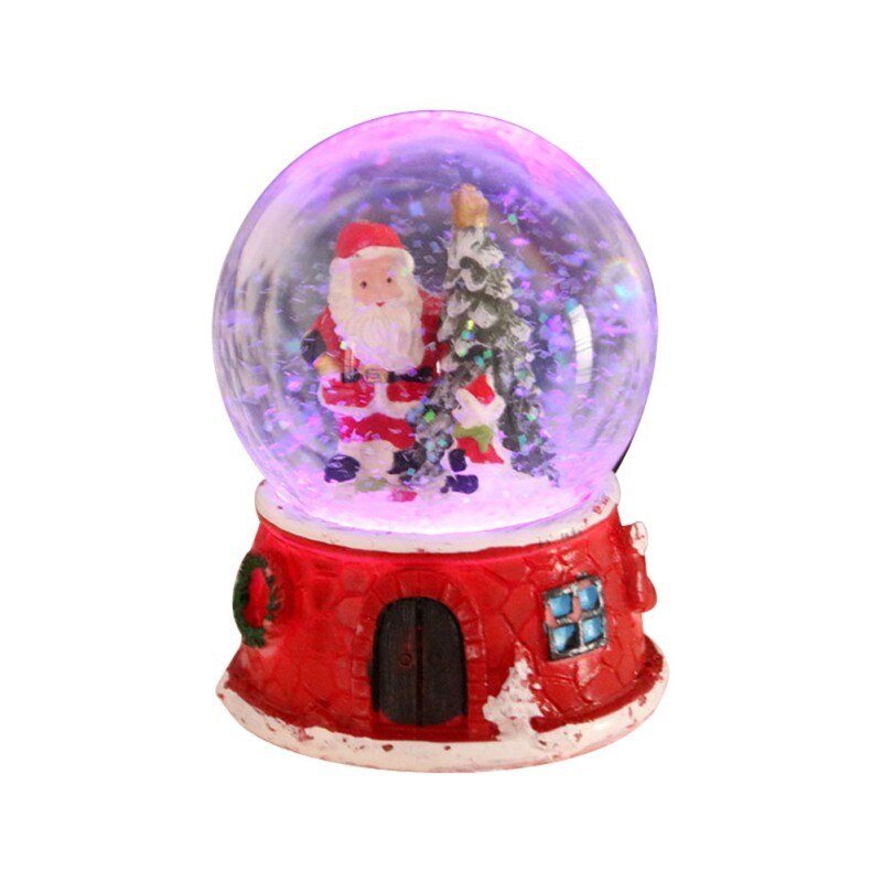Christmas Resin Music Snow Glass Santa Claus Crystal Ball, Children Xmas , Year