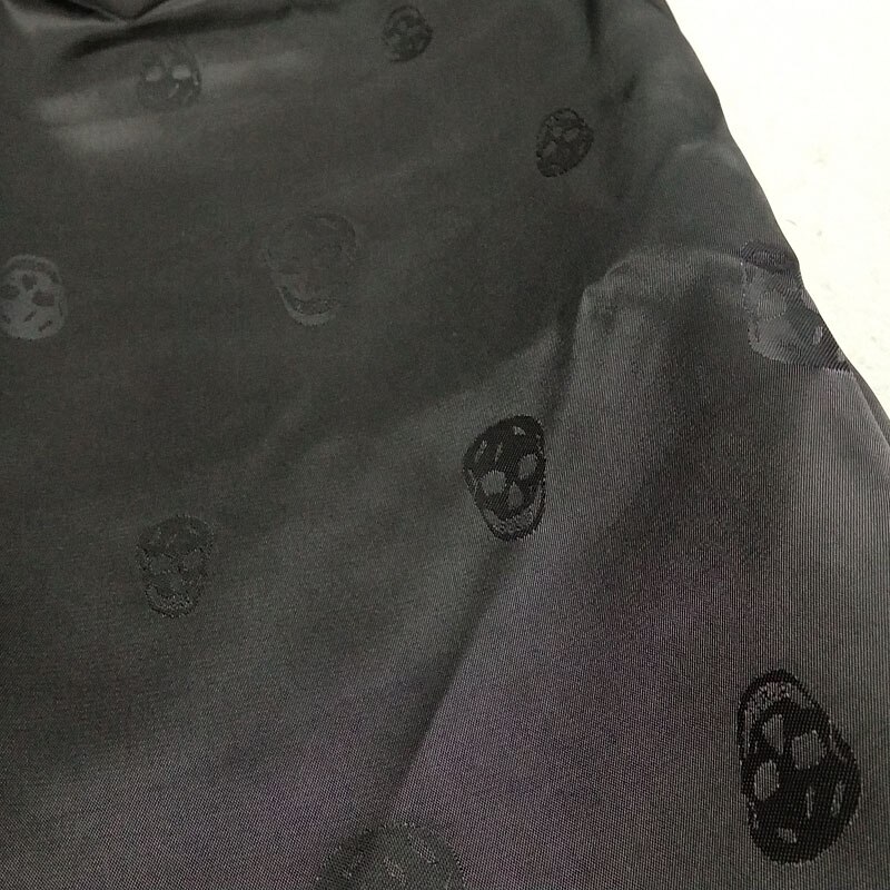 Vintage Punk Cool Zwarte Schedel Jacquard Polyester Voering Stof 50X140Cm Jacquard Voering Stof Voor Voering Van doek Jurk