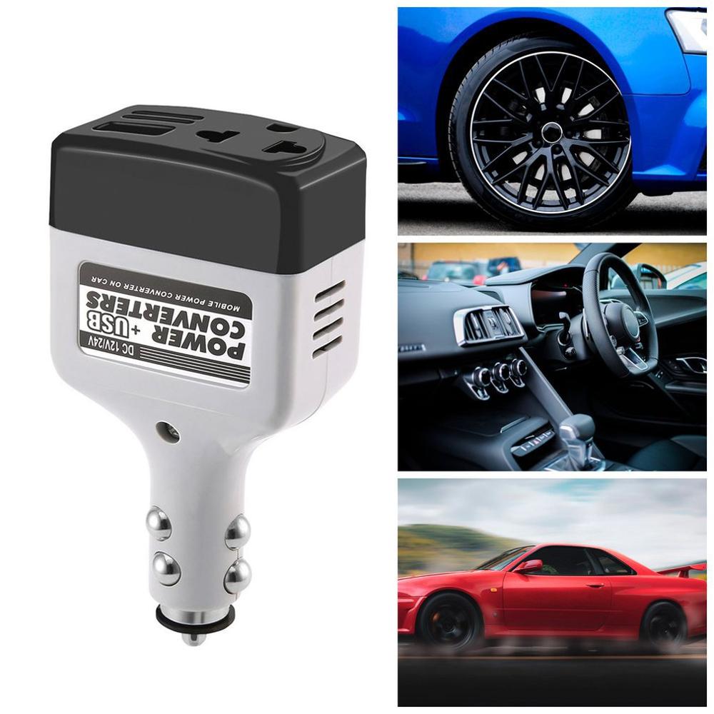 Dc 12/24 V Naar Ac 220 V/Usb 6 V Auto Omvormer Adapter Mobiele Auto Power autolader Converter Met Usb Interface