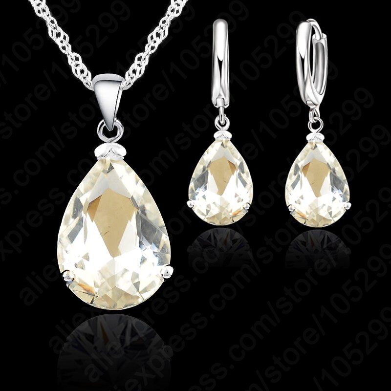 14K Gold Grote Crystal Drop Oorbellen voor Vrouwen, Luxe Natuurlijke Teardrop Crystal Lange Dangle Oorbellen, Mode Bruiloft Oorbellen Sieraden, 18k gold, Roestvrij staal
